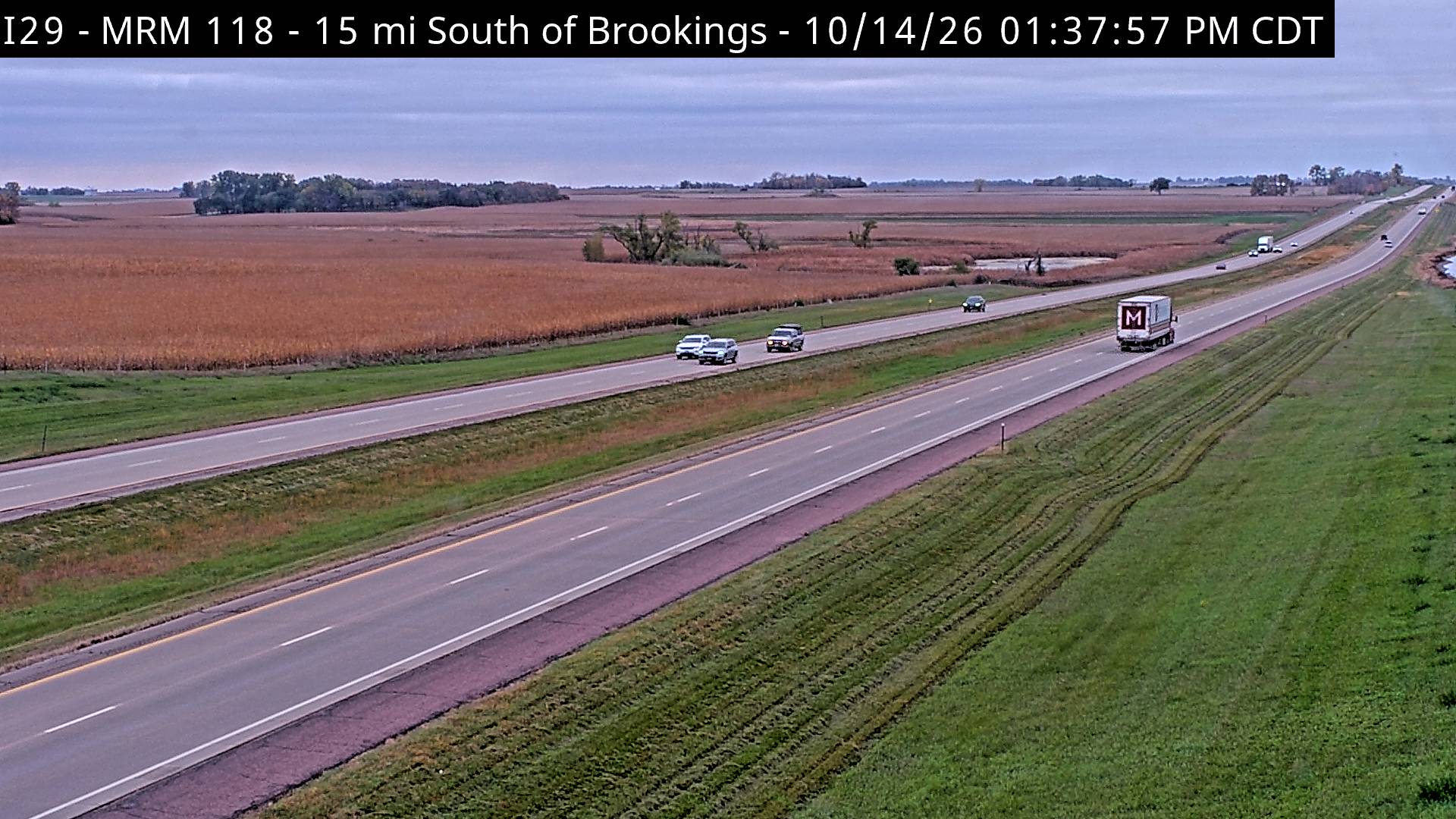 Brookings-15 miles south of town along I-29 @ MP 118 looking south