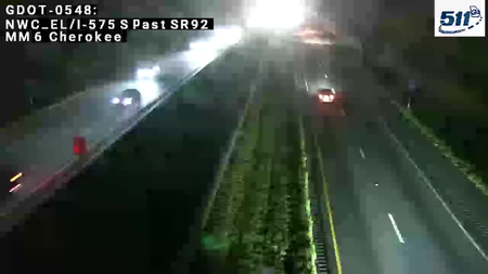 I-575 S past SR92 MM 6 (Cherokee)