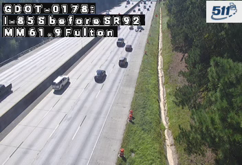 I-85 S before SR92 MM 61.9 (Fulton)