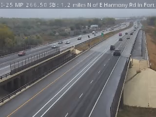 I-25 MP 266.50 SB : 1.2 miles N of E Harmony Rd in Fort Collins