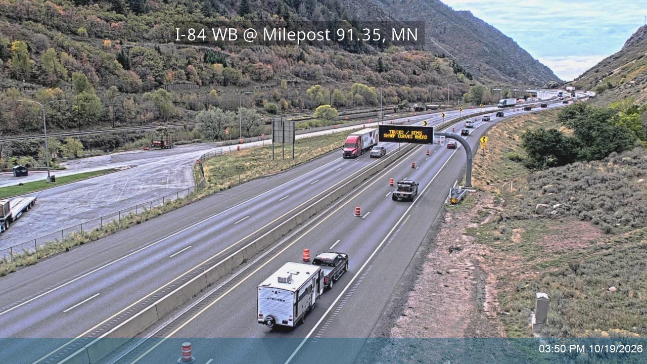 I-84 / Weber Canyon WB @ Milepost 91.35, MN