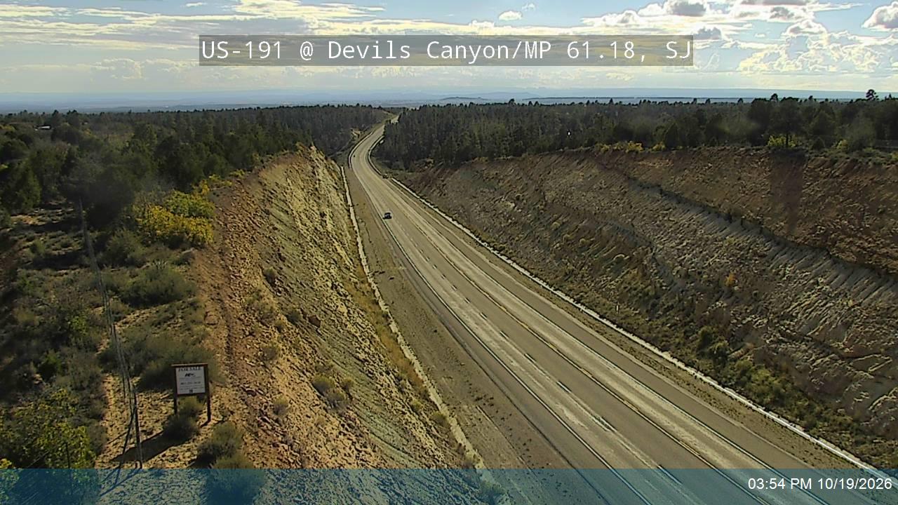 US-191 NB @ Devils Canyon / MP 61.18, SJ