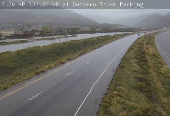 I-70 MP 133.25 WB at Dotsero Truck Parking: Looking West