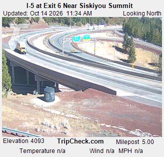 I-5 at Exit 6 Near Siskiyou Summit