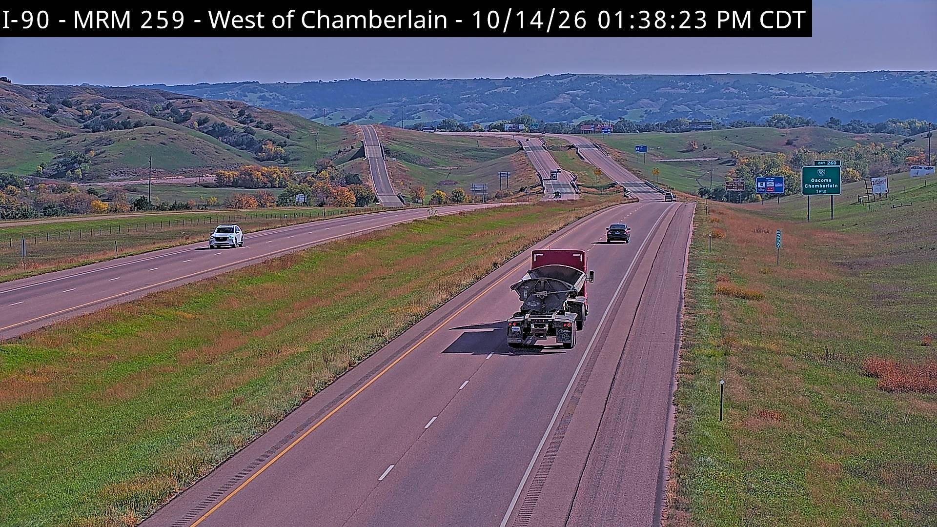 Chamberlain-west of town along I-90 @ MP 258.8 looking east