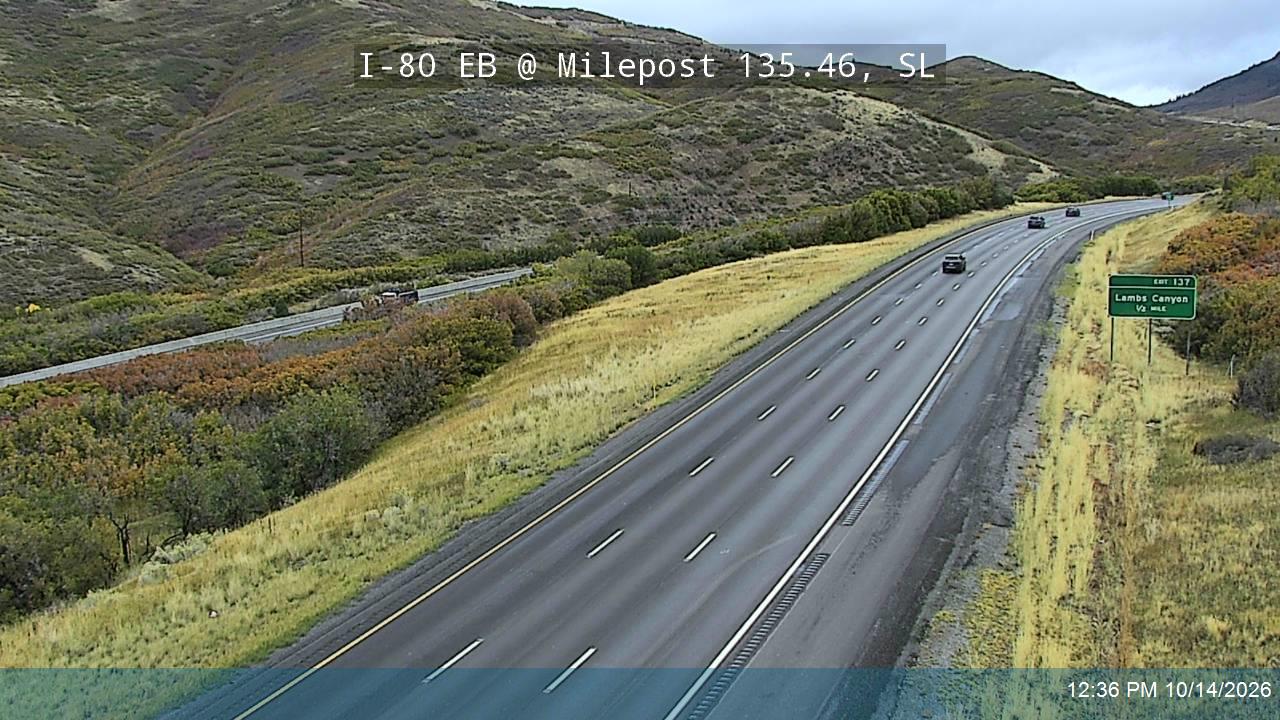 I-80 / Parleys Canyon EB @ Milepost 135.46, SL