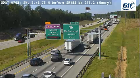 I-75 N before SR155 MM 215.2 (Henry)