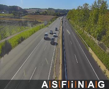 A02, bei  Sinabelkirchen, Blickrichtung Graz - Km 150,90