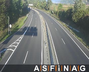 A02, bei Verkehrskontrollplatz Haimburg, Blickrichtung Klagenfurt - Km 280,01