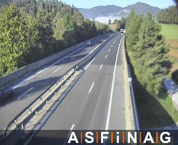 A02, bei Raststation Völkermarkt, Blickrichtung Klagenfurt - Km 283,55