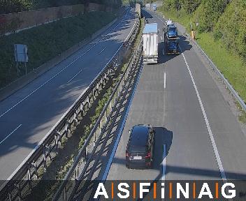 A02, zwischen Velden Ost und  Velden West, Blickrichtung Arnoldstein / I - Km 344,61