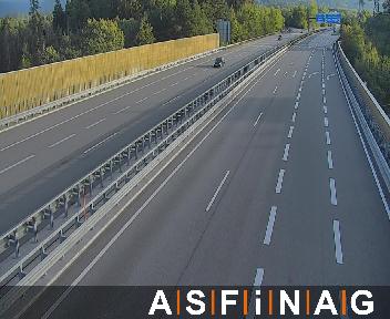 A02, bei  Villach, Blickrichtung Klagenfurt - Km 356,24