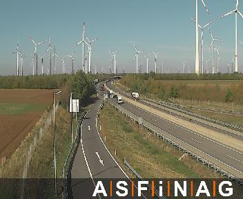 A06, bei  Potzneusiedl, Blickrichtung  Bruckneudorf - Km 8,65