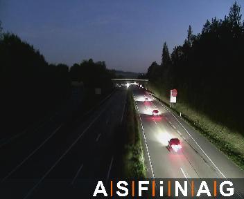 A08, bei  Schärding-Suben, Blickrichtung  Wels - Km 74,26