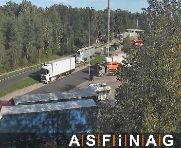 A09, bei Raststation Gralla, Blickrichtung LKW Stellplatz - Km 211,26