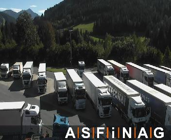 A10, bei Raststation Eben Süd, Blickrichtung LKW Stellplatz - Km 59,41