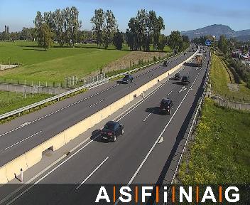 A14, bei  Dornbirn West, Blickrichtung Innsbruck - Km 18,58