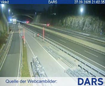 A1/E61, Ljubljana - Koper, Videž - vrtljiva kamera, Blickrichtung Primorska in Notranjska