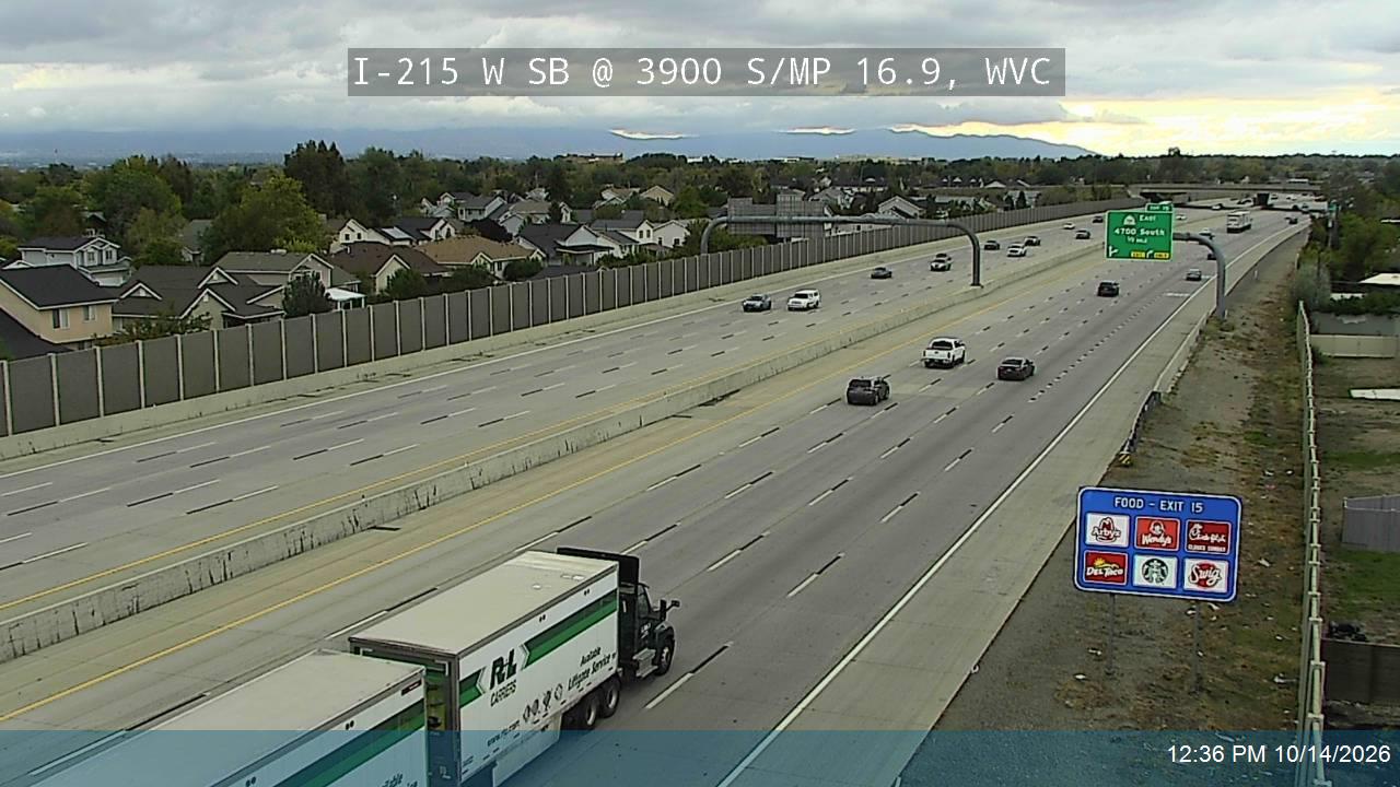 I-215 W SB @ 3900 S / MP 16.9, WVC