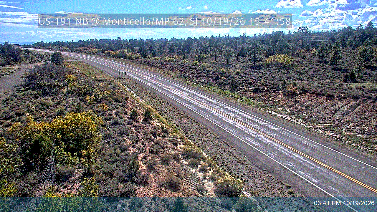 US-191 RWIS NB @ Monticello / MP 62, SJ