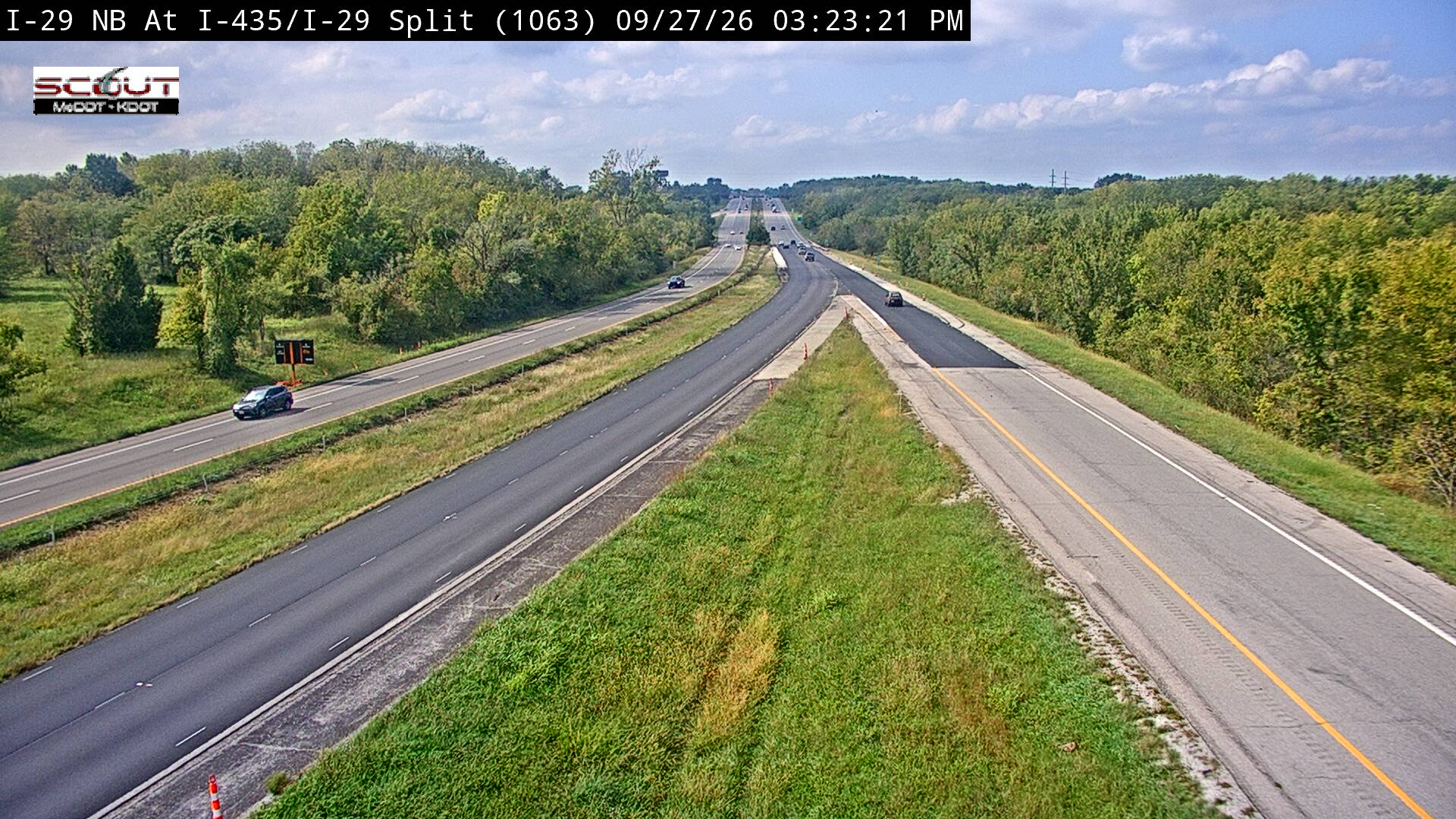 I-29 N @ I-435/I-29 Split