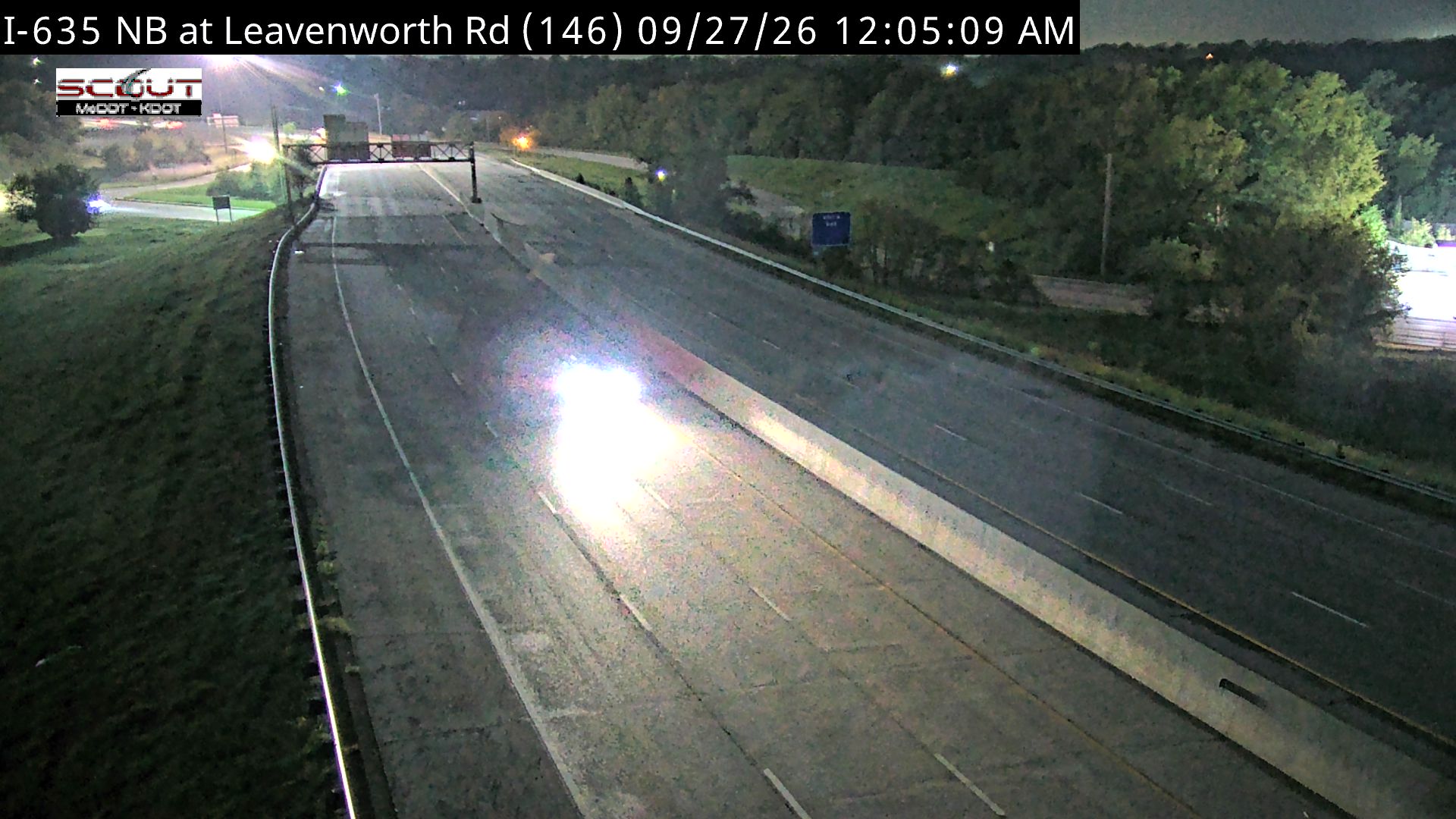 I-635 N @ at LEAVENWORTH RD