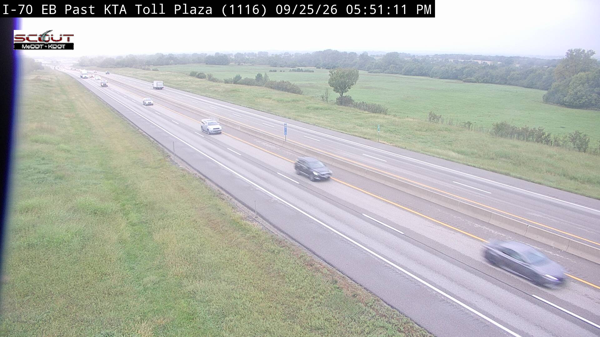 I-70 E @ East of KTA Toll Plaza