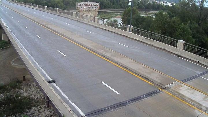 K-18 at Manhattan -WB Bridge over Kansas River