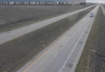 I-76 MP 061.80 WB at CO 144/CR 1 in Wiggins