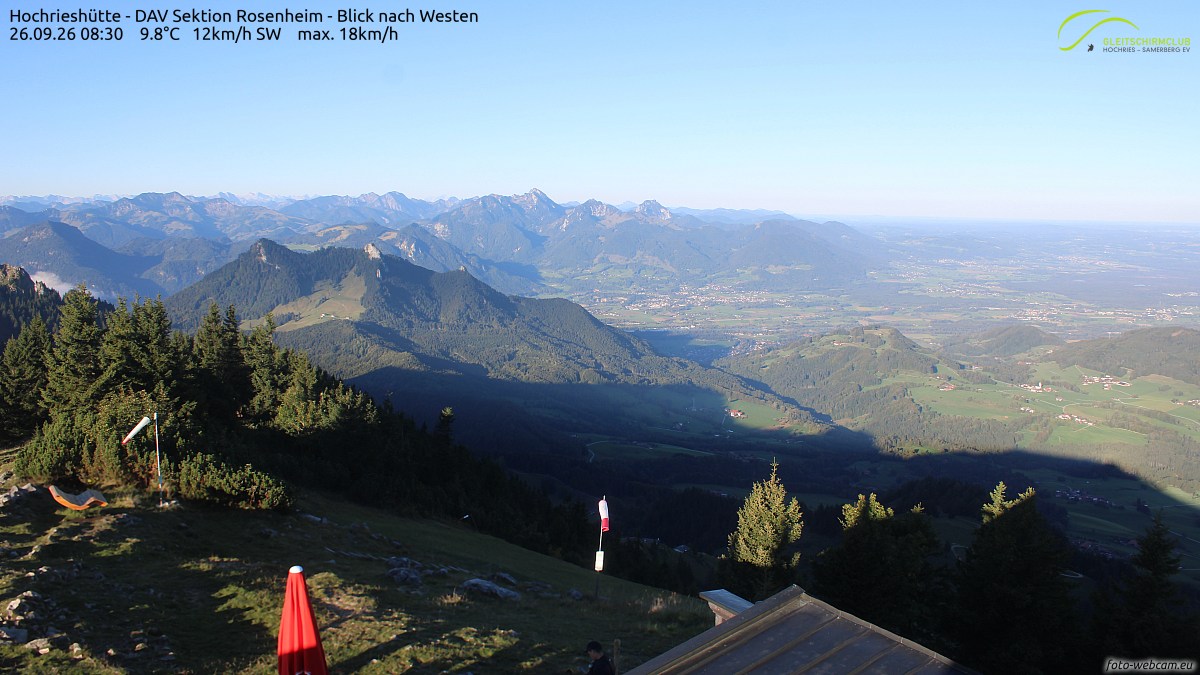 Hochrieshütte - DAV Sektion Rosenheim - Blick nach Westen
