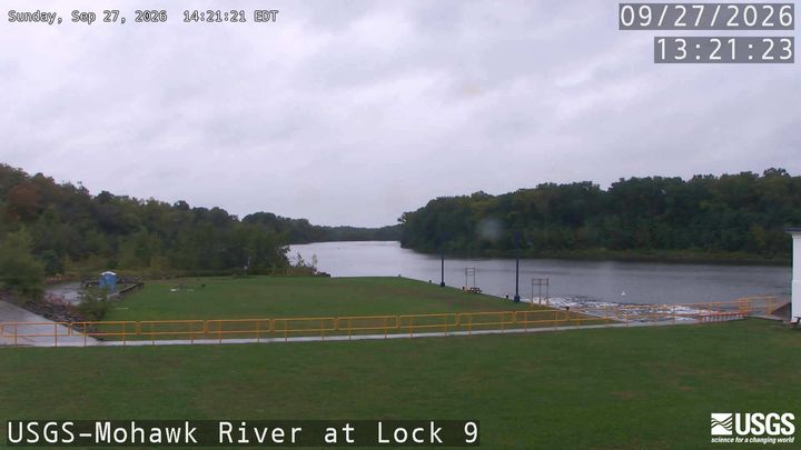 Mohawk River at Lock 9 at Rotterdam Junction Downstream View