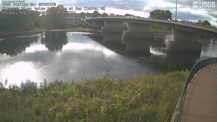 Chippewa River below Dells Dam at Eau Claire