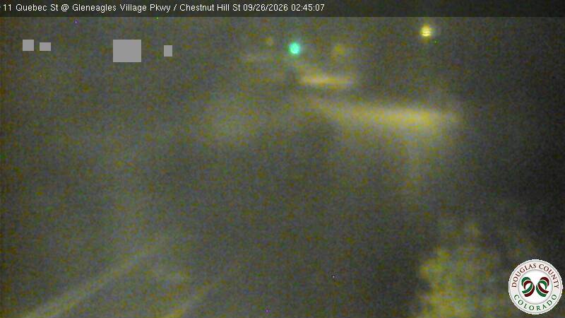 Quebec St MP 002.00 SB at Gleneagles Village Pkwy: Looking South