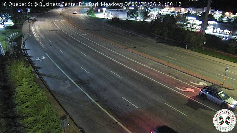 Quebec St MP 003.00 NB at Park Meadows Dr / Busines Center Dr: Looking South