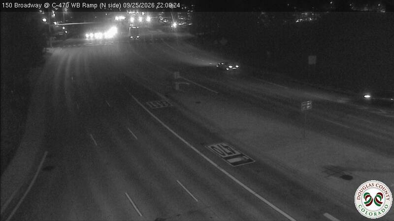 Broadway Blvd MP 001.00 SB at WB C-470 Ramps: Looking North