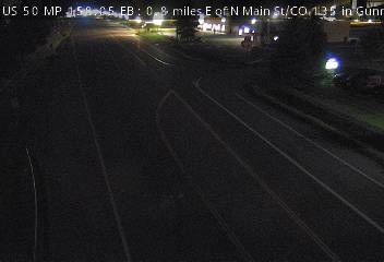 US 50 MP 158.05 EB : 0.8 miles E of N Main St/CO 135 in Gunnison: Looking at Roadway