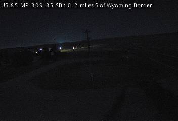 US 85 MP 309.35 SB : 0.2 miles S of Wyoming Border: Looking North