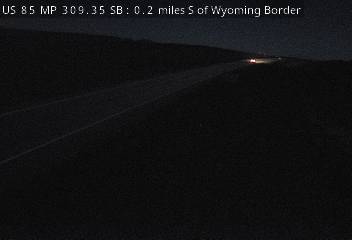 US 85 MP 309.35 SB : 0.2 miles S of Wyoming Border: Looking South