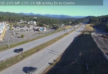 US 285 MP 235.65 NB at Kitty Dr in Conifer: Looking North