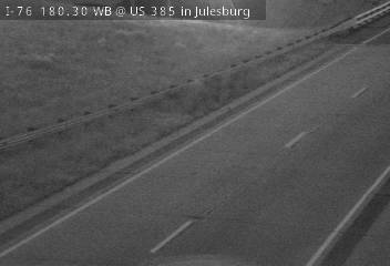 I-76 MP 180.30 WB at US 385 in Julesburg: Looking at Road Surface