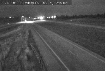 I-76 MP 180.30 WB at US 385 in Julesburg: Looking East
