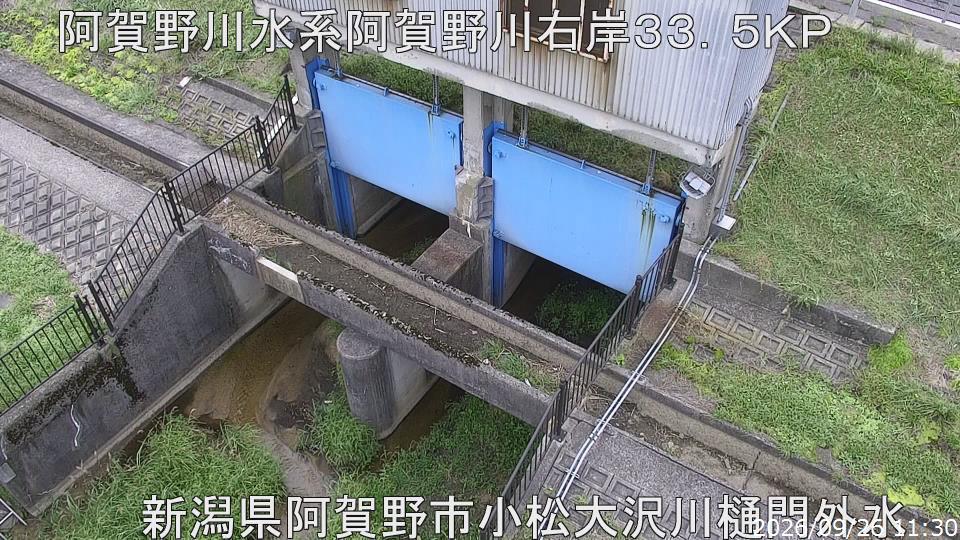小松大沢川樋門外水