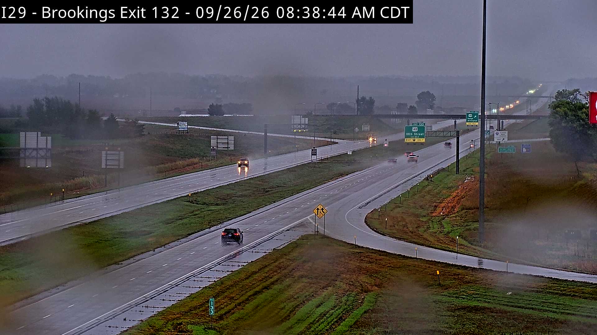 Brookings-3 miles south of town along I-29 @ MP 132 zoom looking north