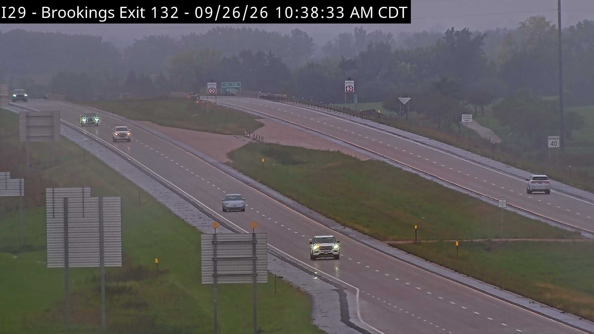 Brookings-3 miles south of town along I-29 @ MP 132 zoom looking south