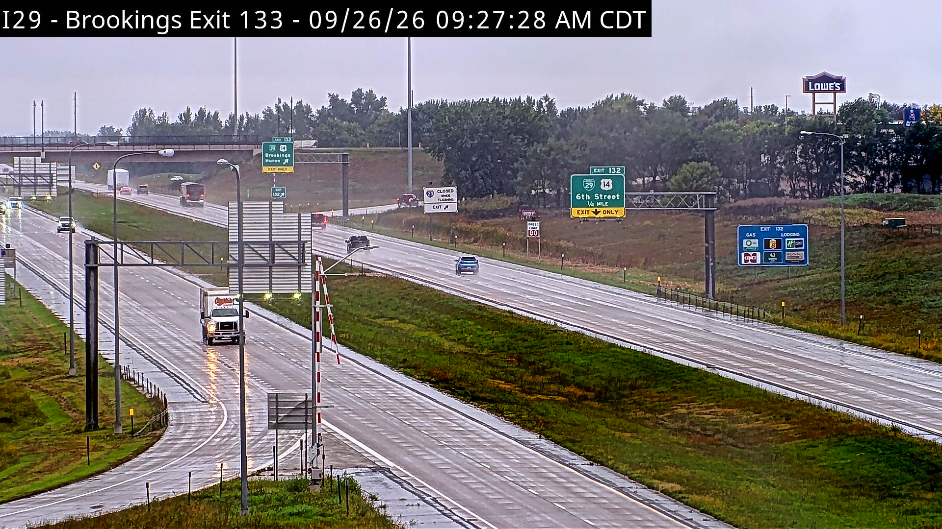 Brookings-2 miles south of town along I-29 @ MP 133 zoom looking south