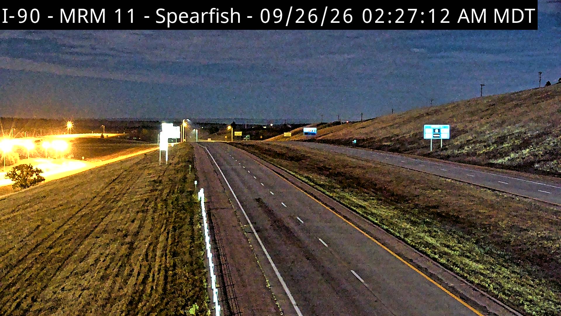 Spearfish-west of town along I-90 @ MP 11 looking westbound