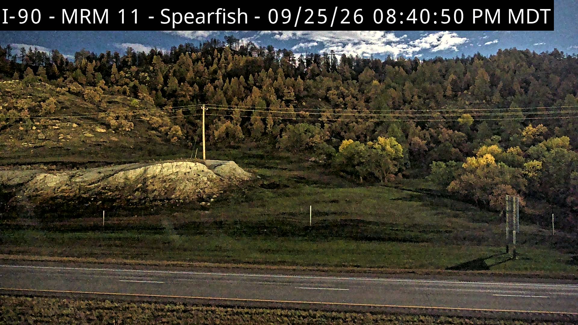 Spearfish-west of town along I-90 @ MP 11 WB lands