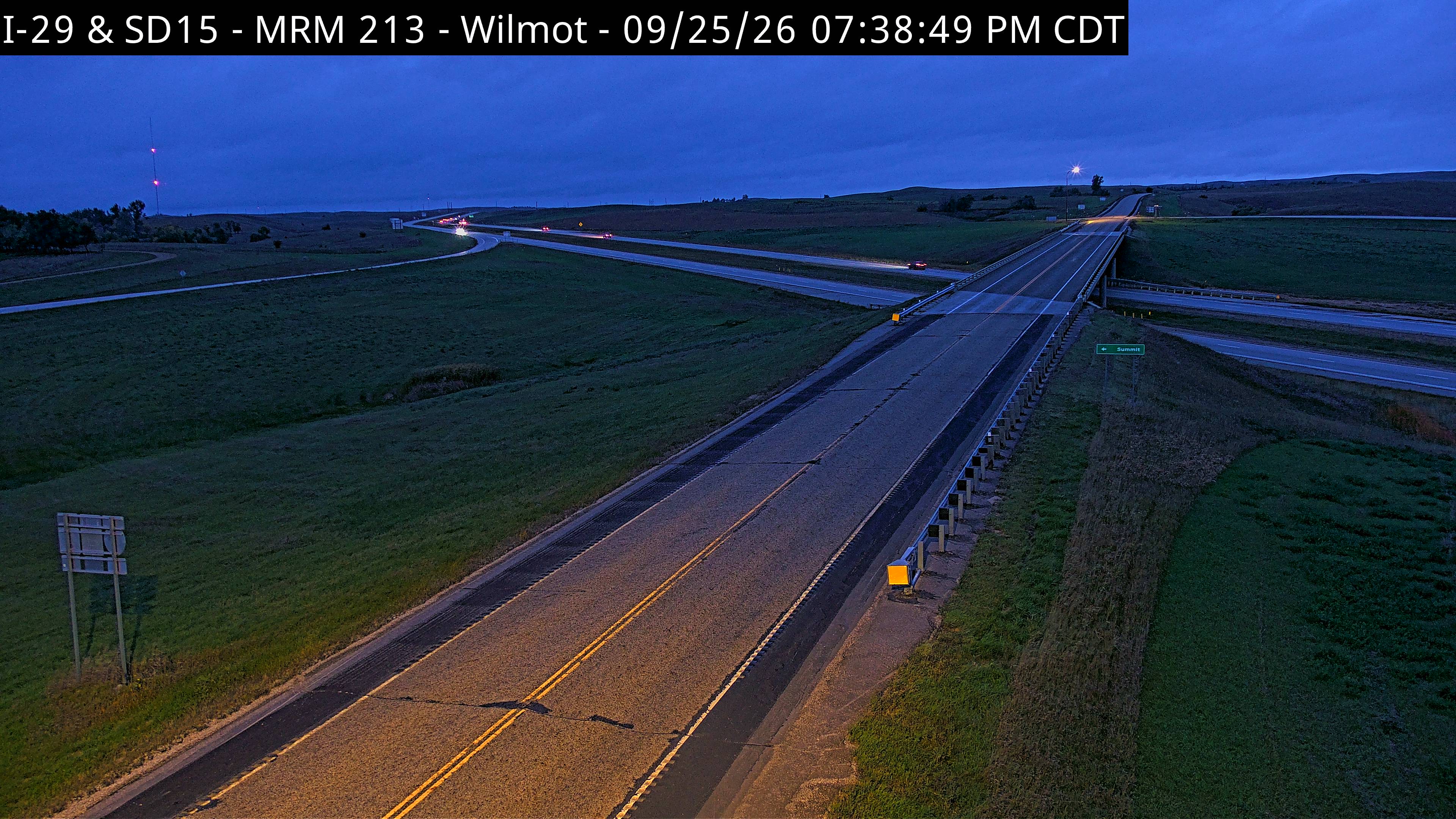 Juntion of I-29 & SD-15 Wilmot looking south
