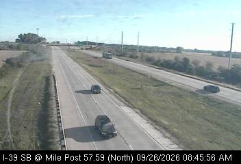 I-39 SB at Mile Post 57.59