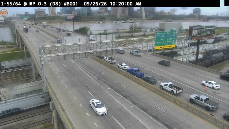 I-55/64 at Poplar St Bridge